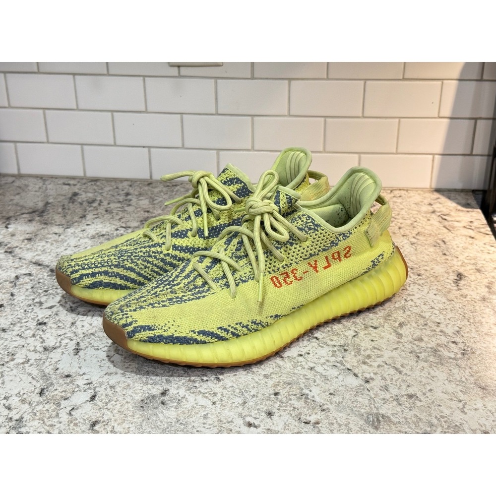 Adidas Yeezy Boost 350 V2 Men 10.5 Semi Frozen Yellow B37572 Zebra Gum